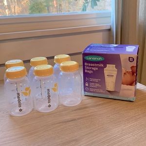 6 Medela Breastmilk Storage/ Pumping Bottles